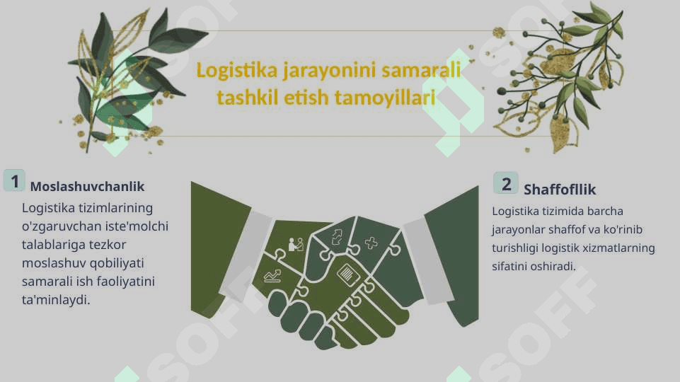 Logistika tamoyillari va konsepsiyasi 8