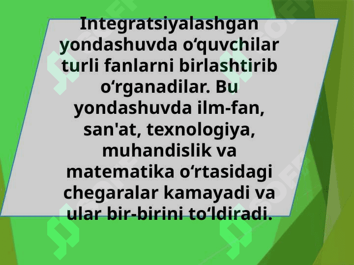 STEAM ta'limida integratsiyalashgan yondashuv. 4