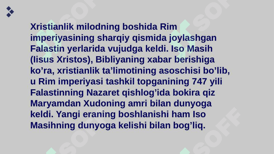 Mavzu.Xristianlik dini 2