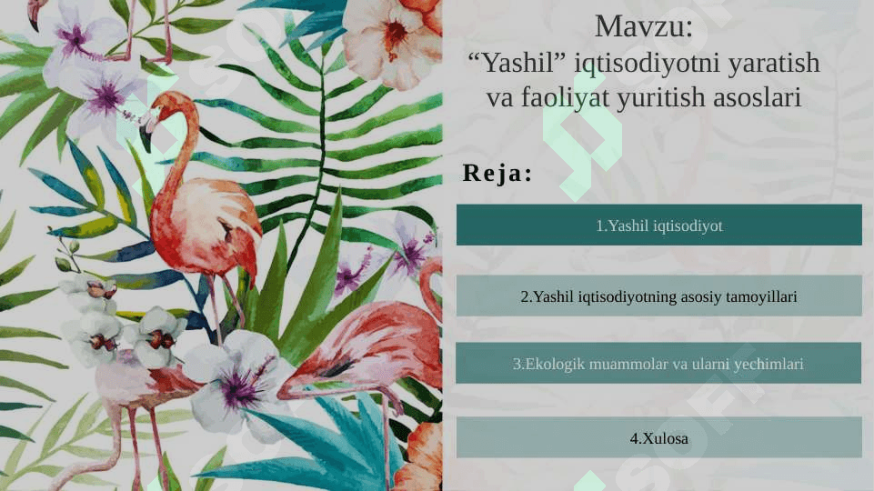 Yashil iqtisodiyotni yaratish 2