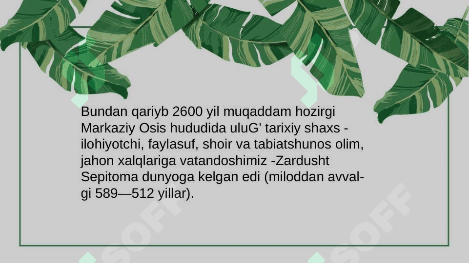 Mavzu: Zardushtiylikda tabiatning ulugʻlanish 2