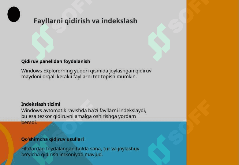 Windows OTda ishlash ko‘nikmalarini takomillashtirish 8