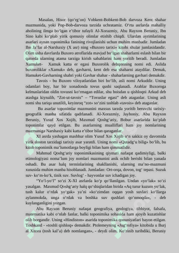TOPONIMIK MANBALARNING O‘LKA TARIXINI O‘RGANISHDAGI AHAMIYATI 4