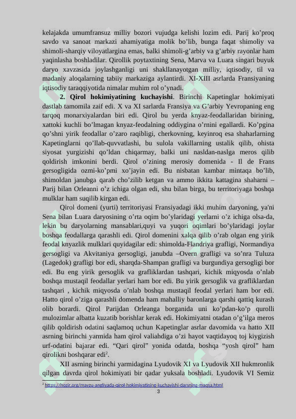 XI-XV asrlarda Fransiya 3