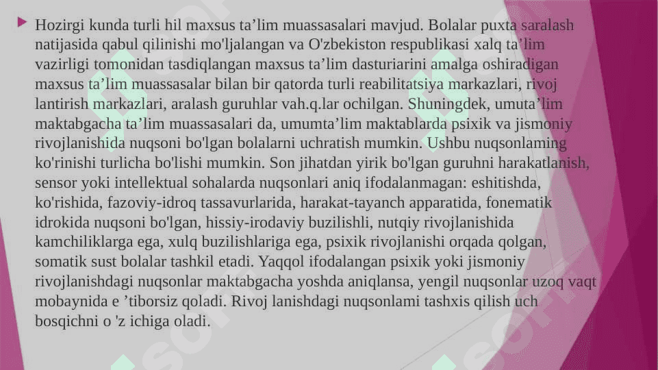 Bola rivojlanishidagi normal va nuqson bilan kechishi 4