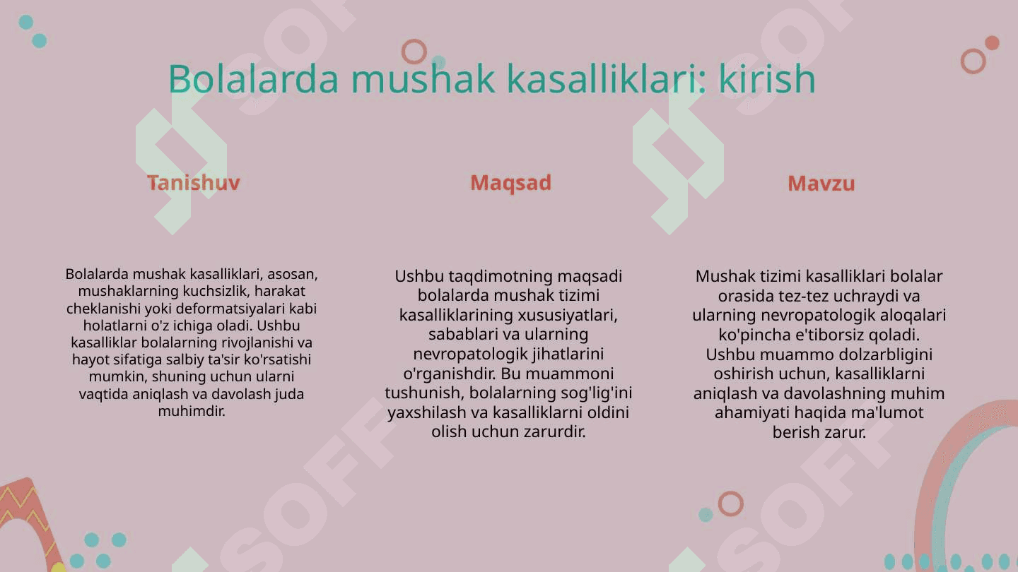 Bolalar xususiy nevropatalogiyasi Kuchayib boruvchi mushak tizimi kasalliklari 3