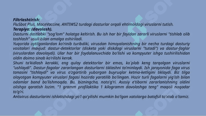 Kompyuter viruslaridan himoyalash vositalari 4