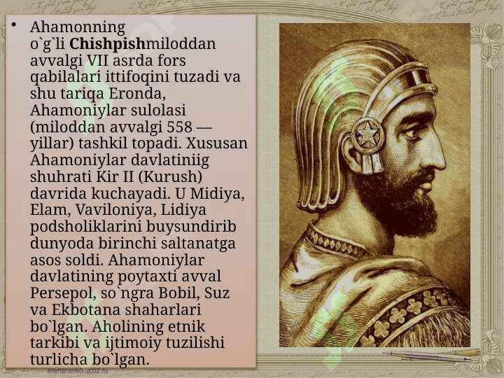 Ahamoniylar hukmronligiga qarshi O'rta Osiyoda xalq qo'zg'olonlari 6
