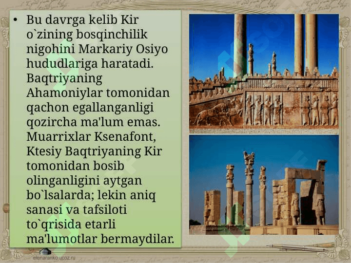 Ahamoniylar hukmronligiga qarshi O'rta Osiyoda xalq qo'zg'olonlari 8