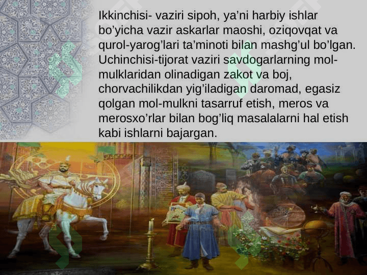 Amir temur davlatining boshqaruvi 8