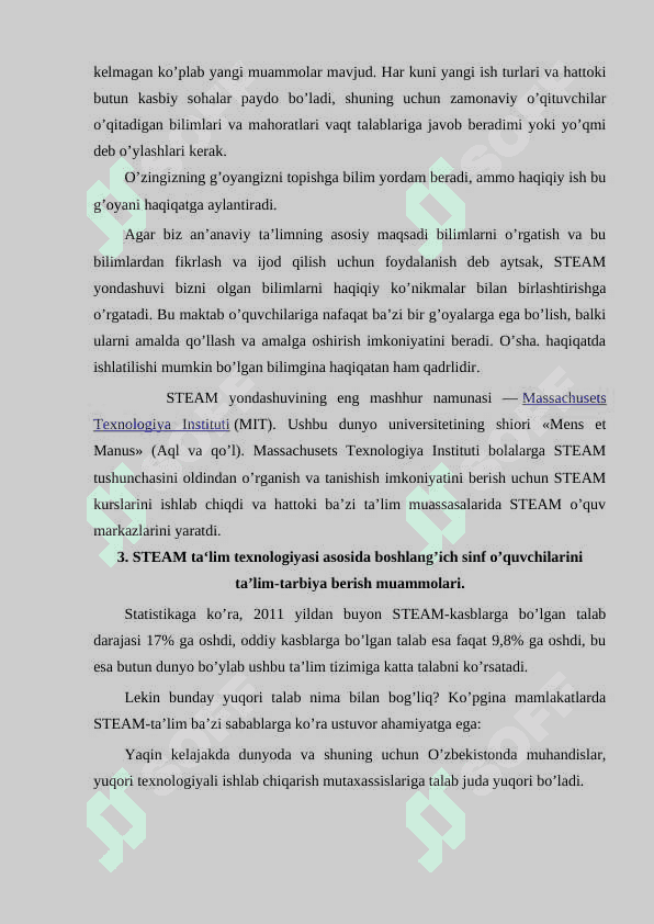 BOSHLANG`ICH TA’LIMDA STEAM TA’LIM TEXNOLOGIYASI 4