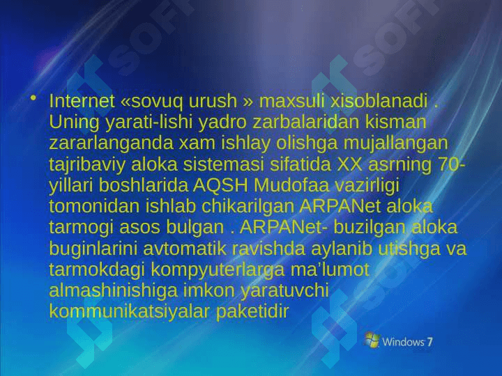 Internet tarmoqlarida axborot makoni. Elektron pochtalar bilan ishlash 2
