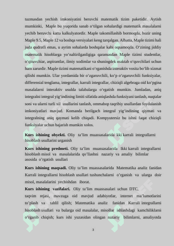 Karrali integrallarni hisoblash usullari 3