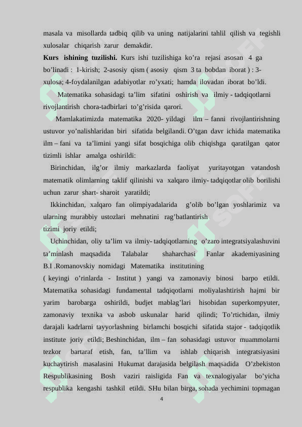Karrali integrallarni hisoblash usullari 4