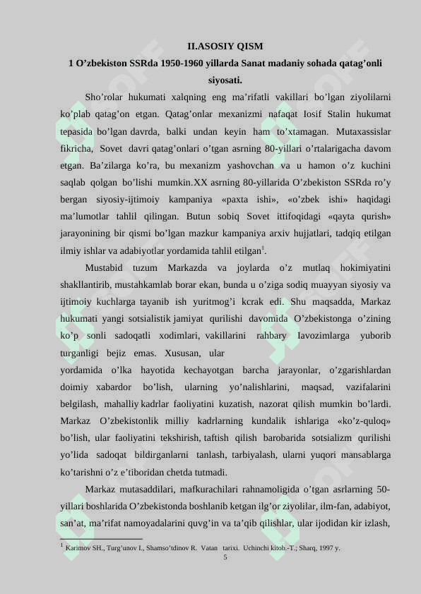XX asrning 60-80 yillarida O’zbekiston sssrda fan va madaniyat 5