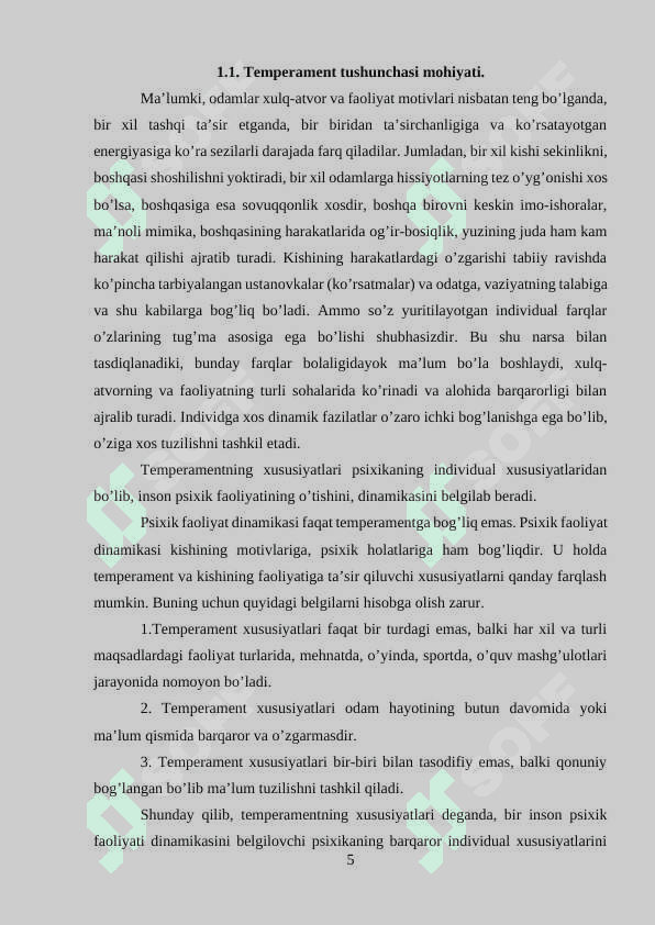 Temperament mavzusini o’qitishda interfaol usullardan foydalanish 5