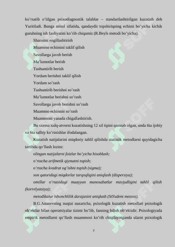 Diagnostik maʼlumotlarni tayyorlash va taqdim etish metodikasi 7