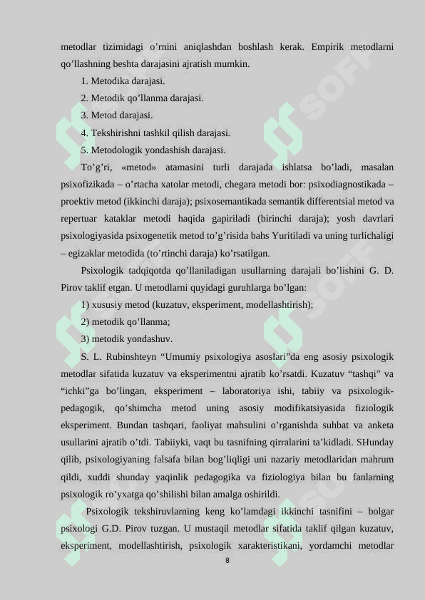Diagnostik maʼlumotlarni tayyorlash va taqdim etish metodikasi 8