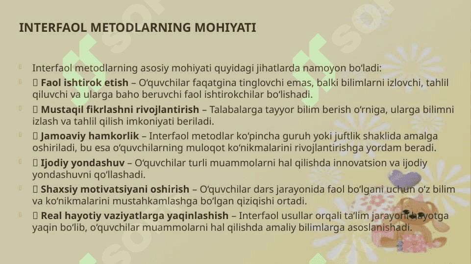 Ta'limning interfoal metodlari 5