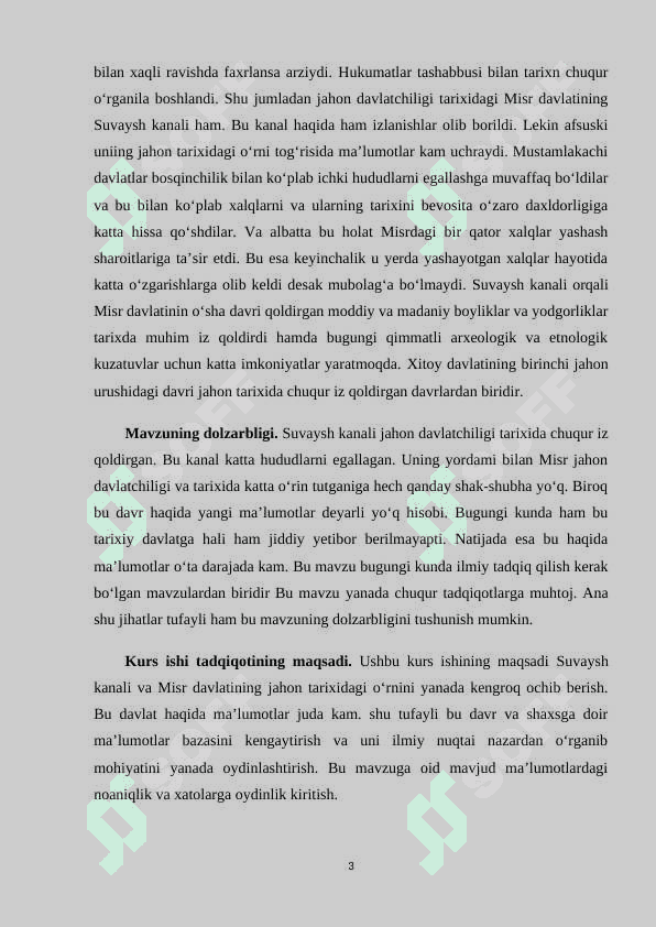 SUVAYSH KANALI TARIXI 3
