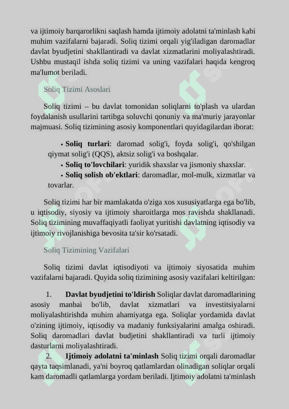 Soliq tizimi va uning vazifalari 3