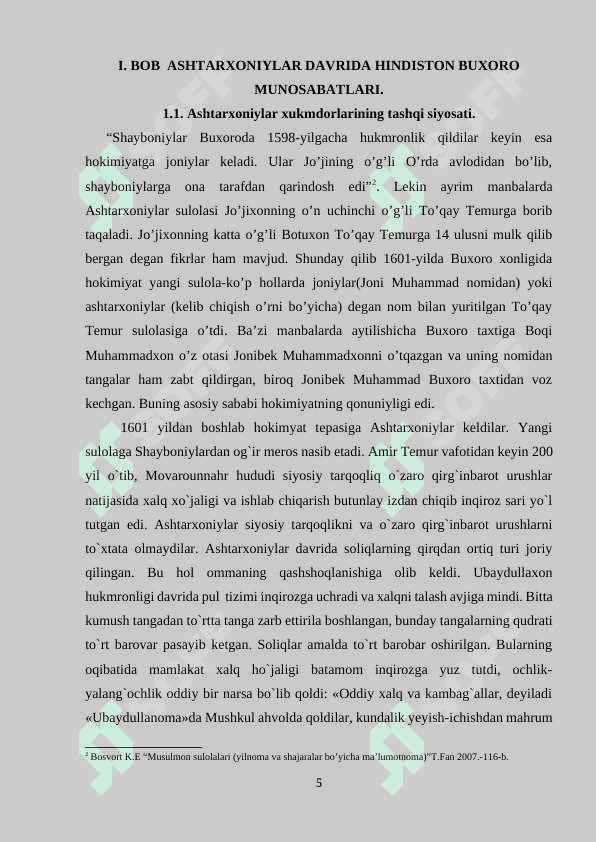 ASHTARXONIYLAR VA BOBURIYLARNING OʻZARO MUNOSABATLARI 5