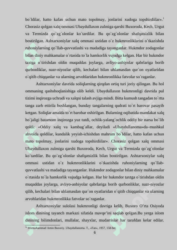 ASHTARXONIYLAR VA BOBURIYLARNING OʻZARO MUNOSABATLARI 6