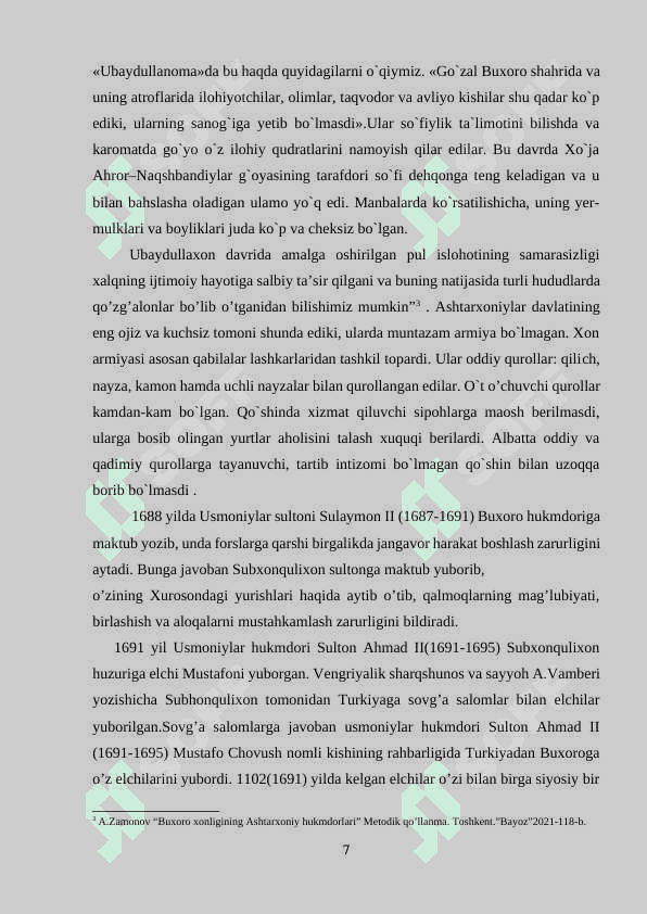 ASHTARXONIYLAR VA BOBURIYLARNING OʻZARO MUNOSABATLARI 7