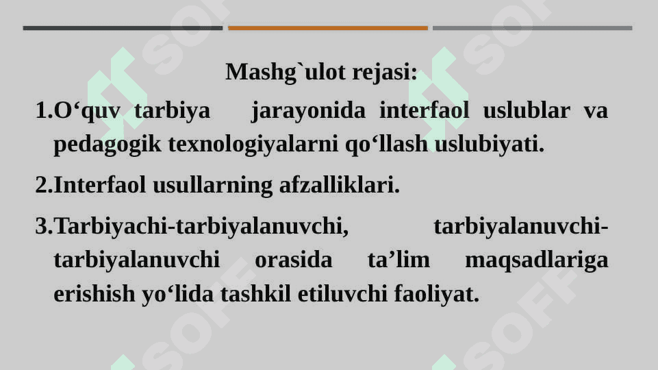INTERFAOL METODLAR VA ULARNING TASNIFI 2