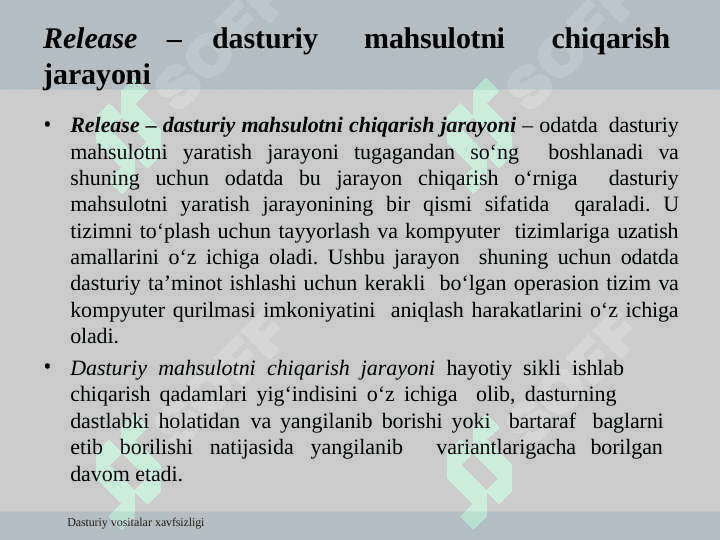 Dasturiy vositalarni foydalanishga tayyorlash 6