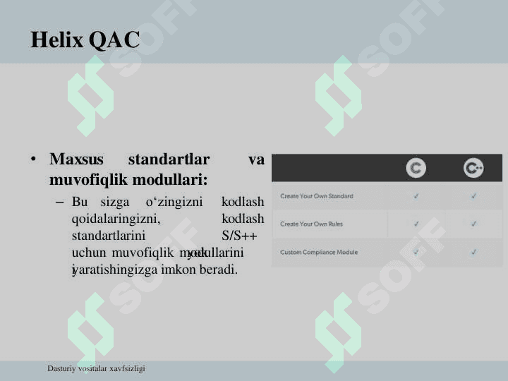 Dasturiy vositalarning statik taxlillash vositalari 7