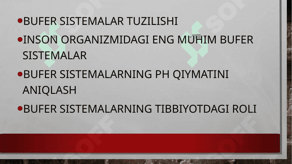 Kislota-asosli muvozanat . Bufer sistemalar 2