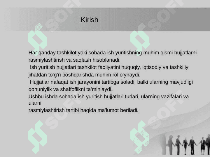 Sohada ish yuritish hujjatlari 2