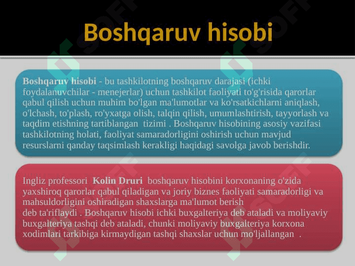 O`zbekiston Respublikasida boshqaruv hisobini tashkil etishning rivojlantirish yo`llari 2