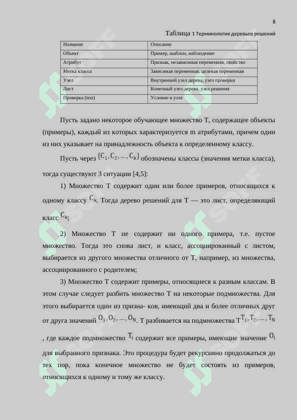 Алгоритм К-NN. Машина опорных векторов (SVM). Случайный лес. Дерево решений 8