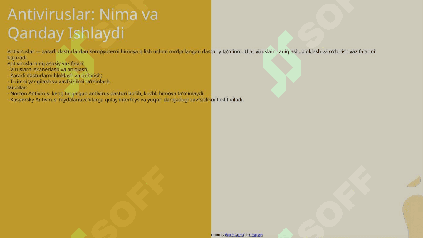 Antiviruslar va ularning turlari.Konpyuter viruslar 3