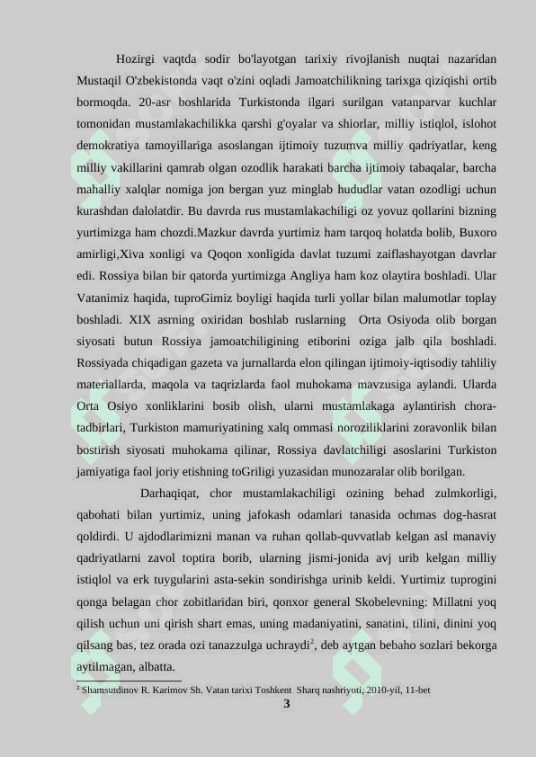 XIX ASR OXIRI  XX ASR BOSHLARIDA TURKISTON 3