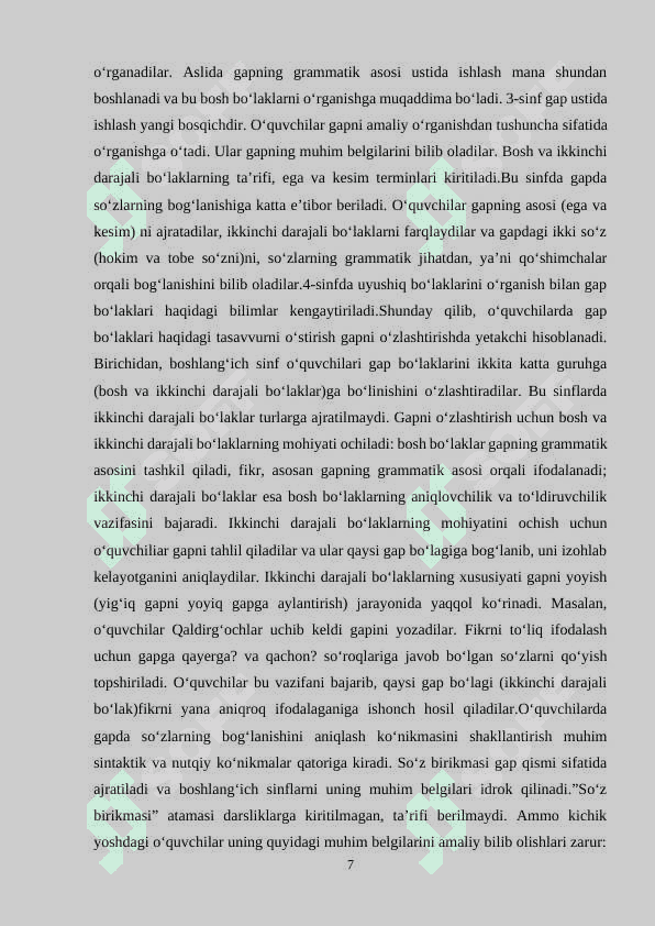 So'z birikmasi ustida ishlash 7