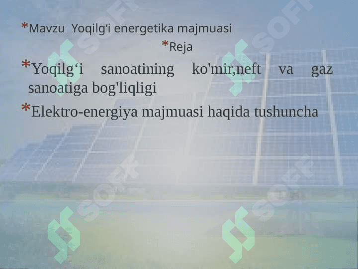 Yoqilg'i energetika majmuasi 2