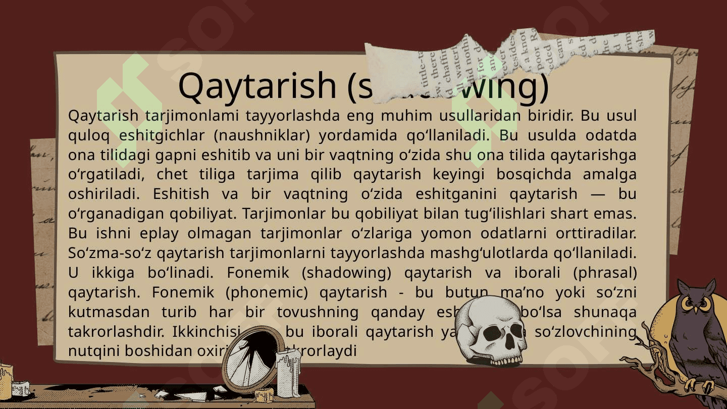 Translation methods 4