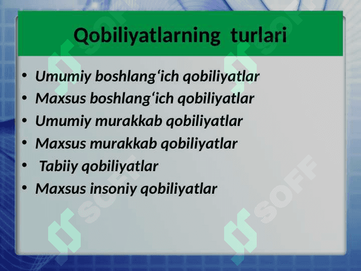Qobiliyat va iqtidor 8