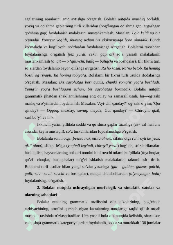 Nutqni grammatik jihatdan shakllantirish uslubiyoti 4