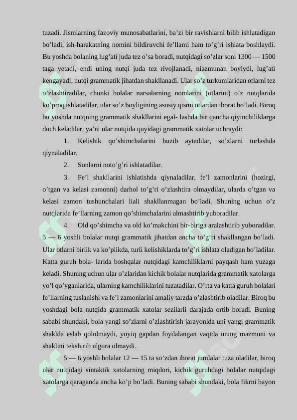 Nutqni grammatik jihatdan shakllantirish uslubiyoti 5