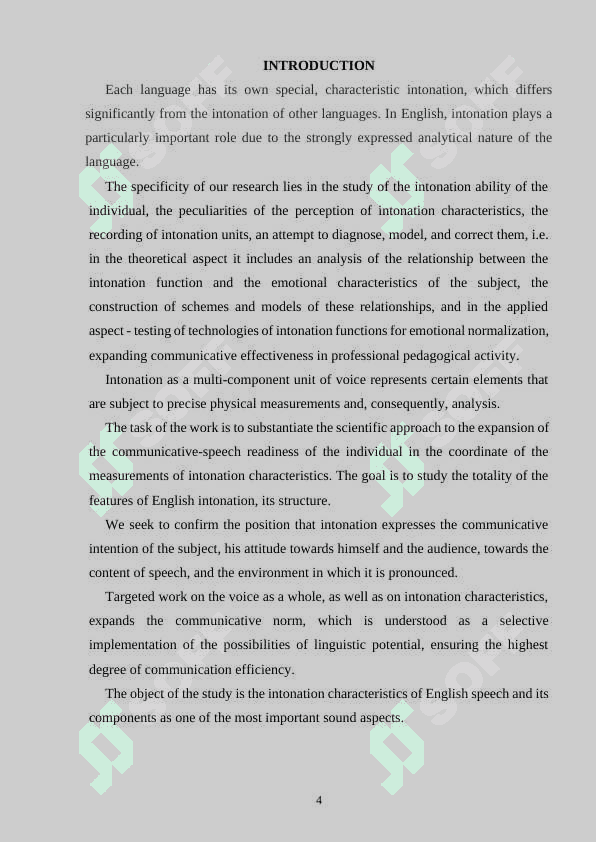 Intonation and its components 3