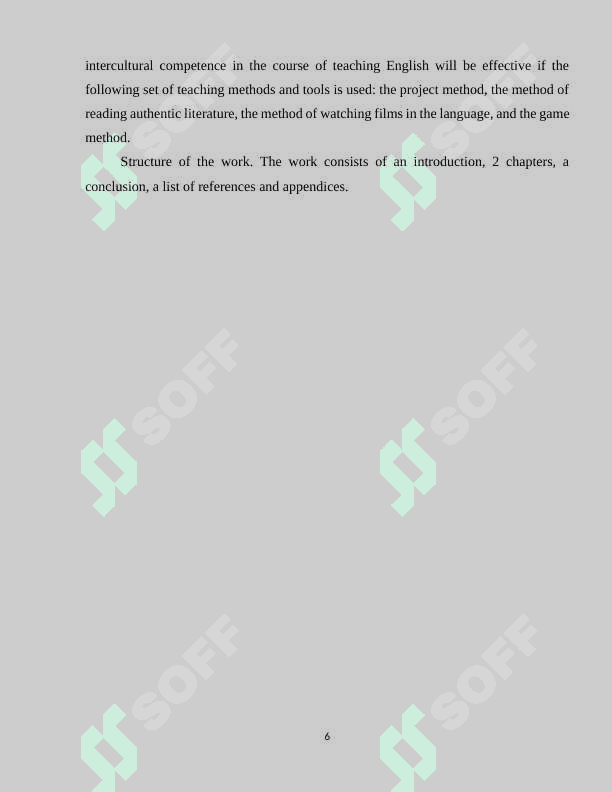Development of intercultural competence at the English classrooms 6
