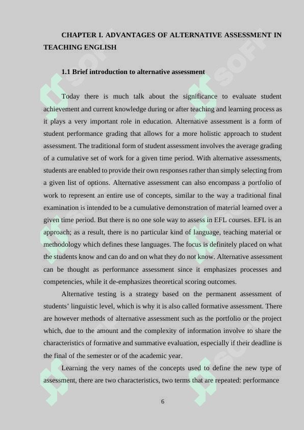 Alternative assessment 6
