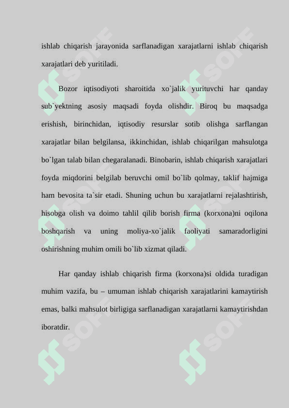 Ishlab chiqarish xarajatlarining mohiyati va turlari 4