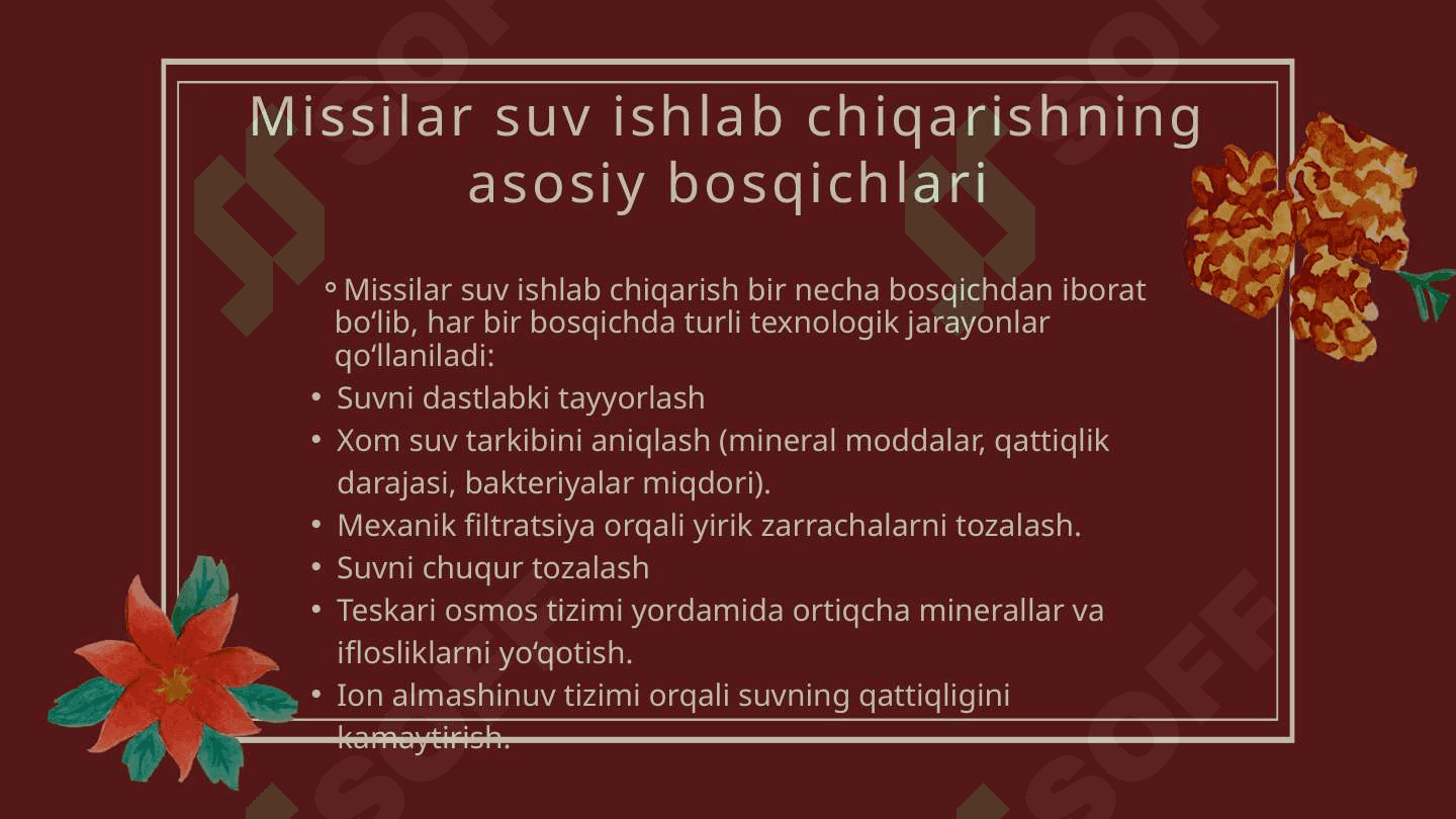 Missilar suv ishlab chiqarish uskunalarining hisobi va texnologiyasi 3