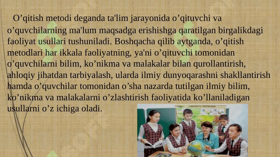 Tarix o‘qitishning usullarining klassifikatsiyasi 2