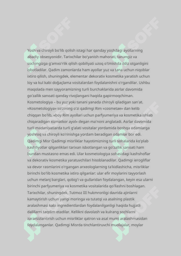 QADIMGI YUNONLAR KOSMETOGLOGIYA 6